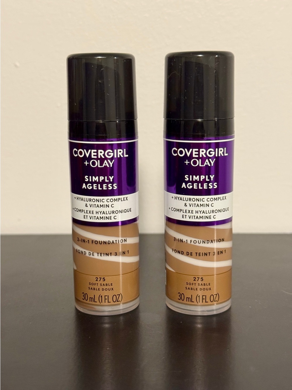 2 PK COVERGIRL + Olay Simply Ageless 3-in-1 Foundation - 275 Soft Sable (Brown)